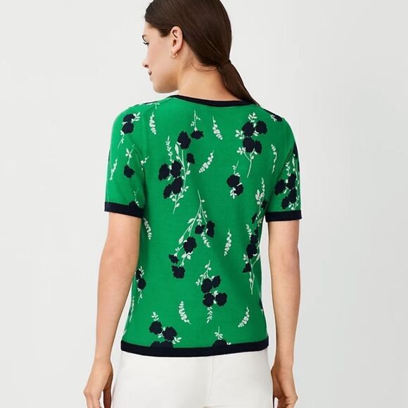 Ann Taylor Mixed Media Sweater XS‎ Blue NWT and in packaging - Picture 2 of 6